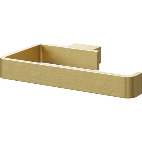 Colore Square Brushed Brass Wall Mounted Toilet Roll Holder