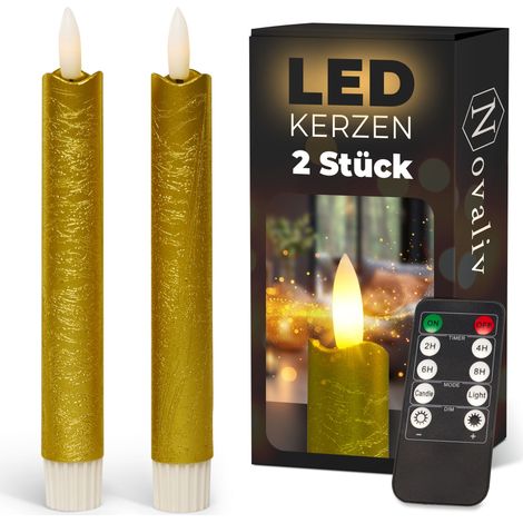 2x Novaliv LED-Kerze Echtwachskerzen (1/5)