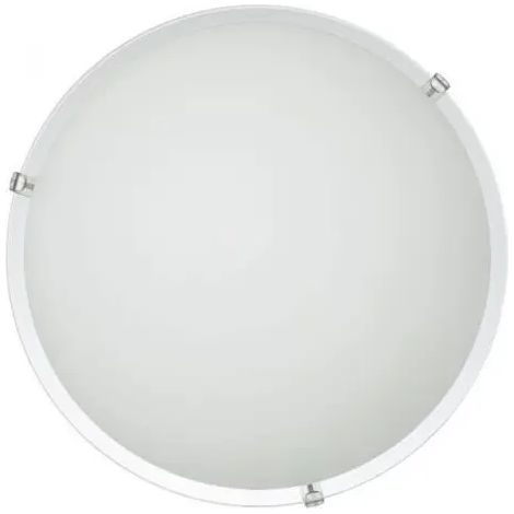 Plafoniera Dylan 30 cm bioclimática de vidrio blanco brillante