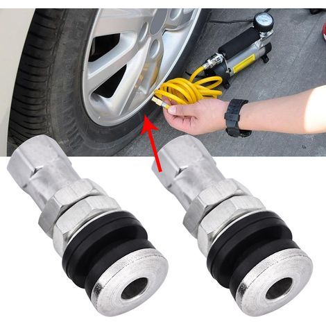Reifenventile TR161, 10-teiliges Set kurzer Metallventile mit Staubkappe für Auto, LKW und Motorrad (1/5)