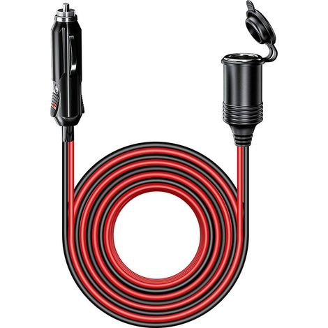 4.0m Waterproof Car Cigarette Lighter Socket Extension Cord with 15A Fuse, 12V/24V 17AWG Cigarette Lighter Adapter Extension Cord (1/5)