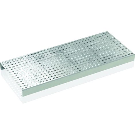 Caniveau type 200, grille perforée, 1 m, A15, 1.4301, lisse