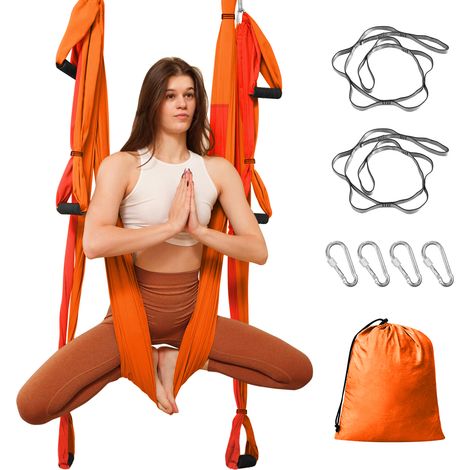 Hamac de yoga aérien – Balançoire anti-gravité avec sac de transport et 2 sangles – Capacité 300 kg pour flexibilité et soulagement de la douleur – Leogreen