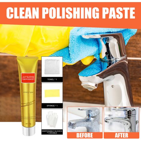 Metallpolierpaste, Mehrzweckpaste zur Rostentfernung und zum Polieren von Edelstahl-Kochgeschirr in Küche und Haushalt – 10 g -- DE (1/5)