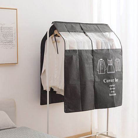 Housses Vetements Noires 90x110cm Anti-Poussiere (1/5)