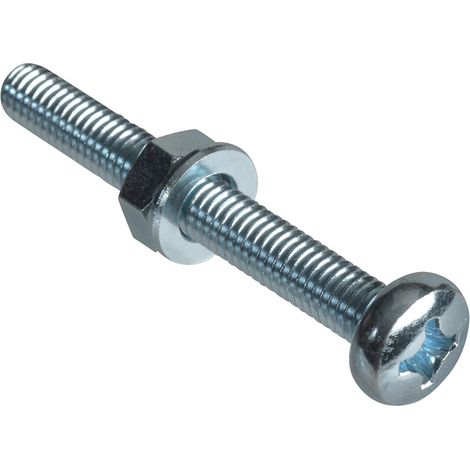 Forgefix Machine Screw Pozi Pan Head ZP M6 x 50mm (1/5)