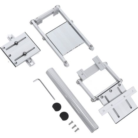 Système de levage pour scie circulaire avec rail de guidage en alliage d'aluminium, réglage en hauteur et accessoires pour le travail du bois (1/5)