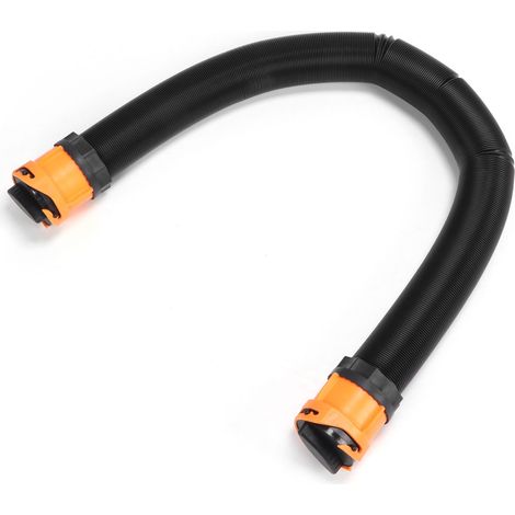Tuyau d'évacuation 4,5m avec adaptateur rotatif, coude translucide, bouchons de rangement, accessoires camping-car et caravane. (1/5)