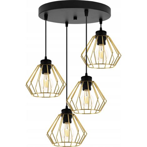 DECKENLAMPE HÄNGELAMPE KRONLEUCHTER GOLD LOFT DRUCIAK (1/5)