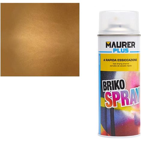 MAURER spray pintura laton 400 ml. , Spray pintura laton- Capacidad: 400 ml.- Esmalte acrílico de uso profesional.- Excelentes propiedades de adhesión.- Ade