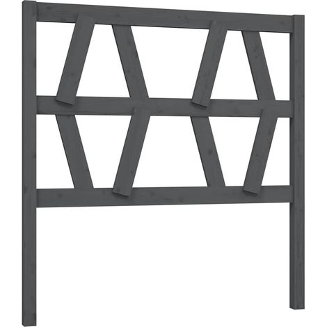 Maison Exclusive - Kopfteil Grau 106x4x100 cm Massivholz Kiefer (1/5)