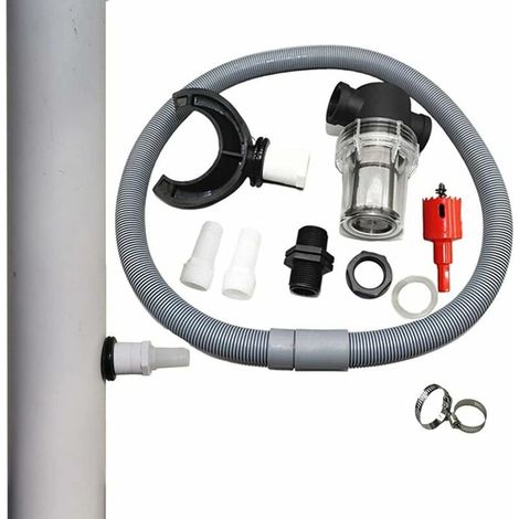 Filiyano-Collecteur d'eau de pluie, collecteur de descente de gouttière 110 mm, avec tuyau de raccordement, filtre, collecteur d'eau de pluie à monter (1/5)