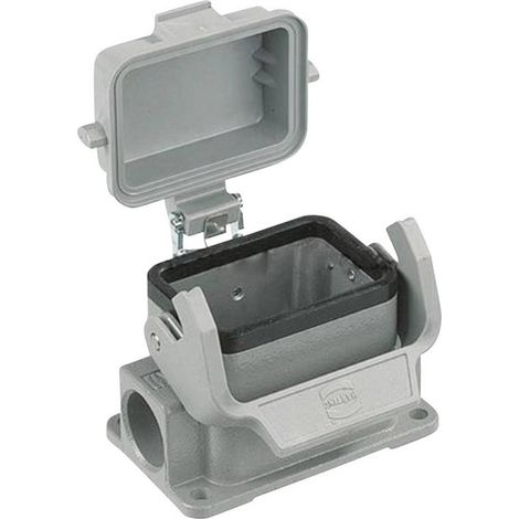 [GEBRAUCHT] B-Ware HARTING Sockelgehäuse Gehäuse Han 6B Kabelausgang seitlich IP65 Klappdeckel (1/2)