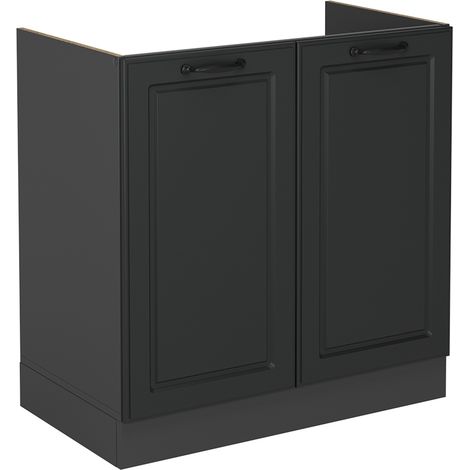 Mobile lavello cucina R-Line, Antracite casa di campagna, 80 cm senza piano di lavoro, Vicco