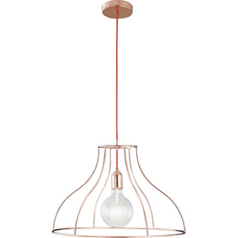 "Lampadario a sospensione FRIDA in metallo oro rosa 50 cm." (1/3)