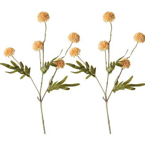 Fleurs De Pissenlit Artificielles - 5 Têtes Par Tige - Décoration Mariage Et Maison - Lot De 2 Pièces (1/5)
