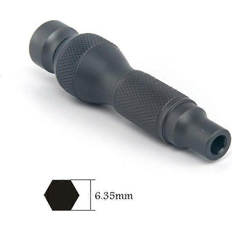 Porte-embout magnétique hexagonal 1/4" avec rallonge et système de dégagement rapide pour outils électriques, tournevis manuels et forets, portable 40JE (1/5)