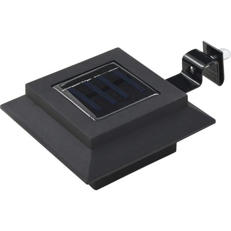 12 pcs Lampes solaires à LED carrées d'extérieur 12 cm Noir CFW90986 (1/5)