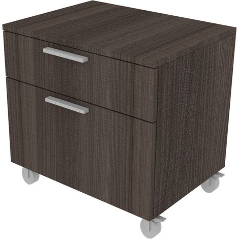 Cassettiera 2 cassetti - Design moderno e funzionale - Olmo jerez scuro