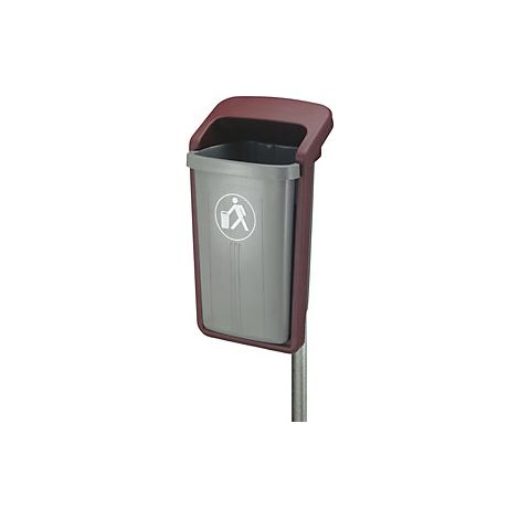 Außen-Abfallbehälter  Volumen 50 l  BxHxT 460 x 845 x 390 mm 