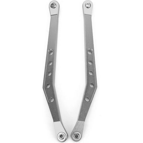 Biellettes de suspension supérieures en alliage d'aluminium, accessoire pour voiture télécommandée 1/10 Axial 90018 RC Crawler (argenté) (1/5)