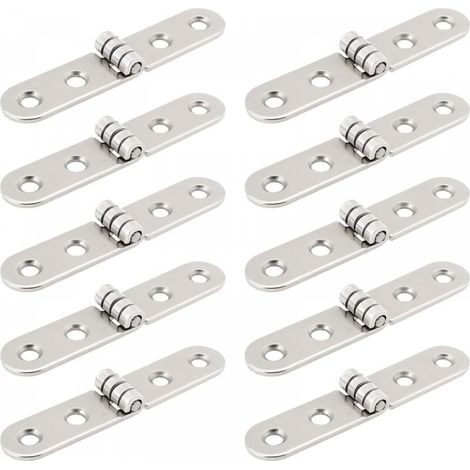 20 charnières pliantes à 180 degrés 76 x 15 mm Distance entre les trous 15 mm Charnières à sangle robustes adaptées (1/5)