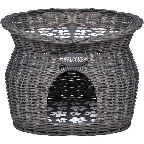 Maison Exclusive - Casa/cama/ rascador para mascotas de sauce con (1/5)