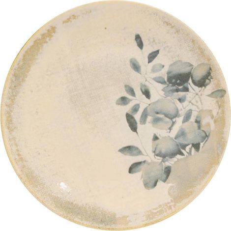 Lot de 6 Assiettes Plates "Silvia" 25cm Gris