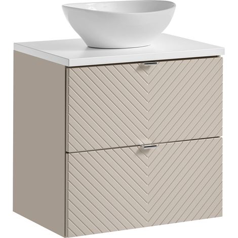 Waschtisch 60 cm in Beige und weiß VERACRUZ-56 (1/5)