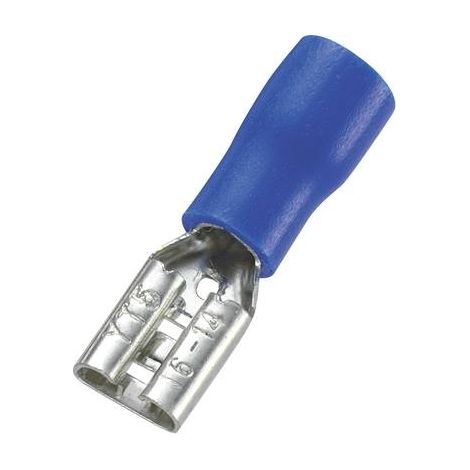 PRESA PIATTA LARGHEZZA SPINA: 4.8 MM SPESSORE SPINA: 0.5 MM 180 ° PARZIALMENTE ISOLATO BLU TRU COMPONENTS 1572132 100