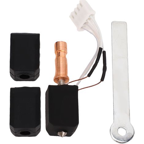 Kit de remplacement d'extrémité chaude d'imprimante 3D pour buse en acier trempé Kobra S1, tête d'impression assemblée en céramique avec 2 couvercles en silicone 0,6 mm/0,024 pouces (1/5)