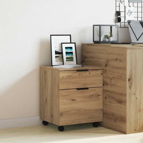 Mobiler Aktenschrank mit Rollen Artisan Eichen-Optik 45x38x54cm