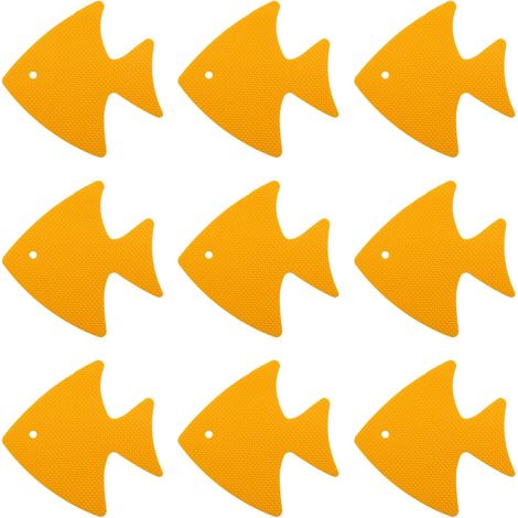 Badezimmeraufkleber im PEVA Fischdesign 20 gelbe Stück
