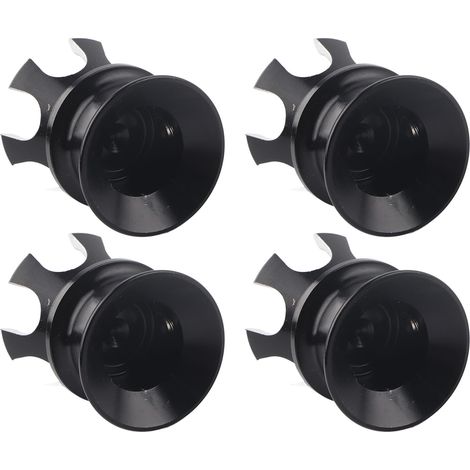 4 Stück Motorschraubenkappen im Kronen-Design, passend für XL883/Big Twin 1340 Evo/Twin Cam Modelle, Schwarz/Weiß (1/5)