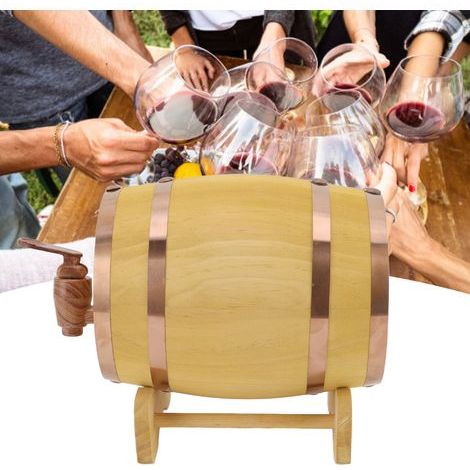 Botte di legno di pino da 750 ml per whisky, birra e liquori. (1/5)