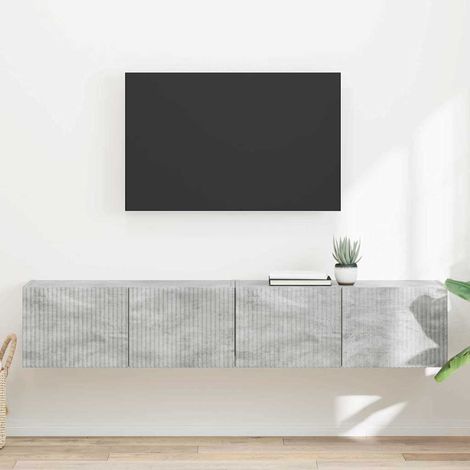 TV-Wandschrank 2 pcs Beton 78,5 x 31 x 29,5 cm Holzwerkstoff