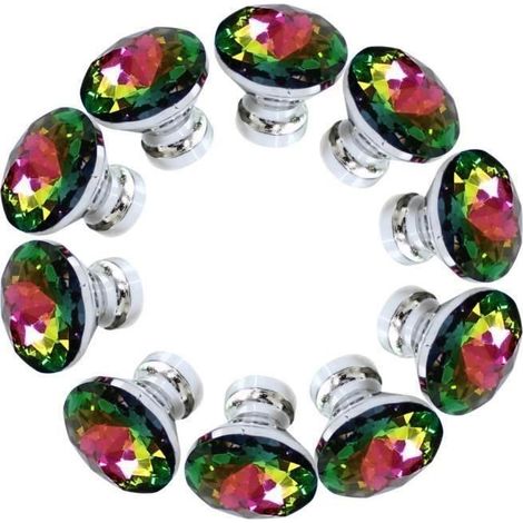 POW 10 pièces 30 mm poignée en cristal de diamant (Coloré) (1/4)