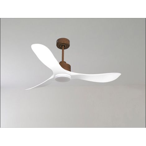 Modulo de KlassFan - Super destratificateur et ventilateur DC 132 cm Marron bois blanc Lumière  dimmable 25 à 40 m² (1/5)