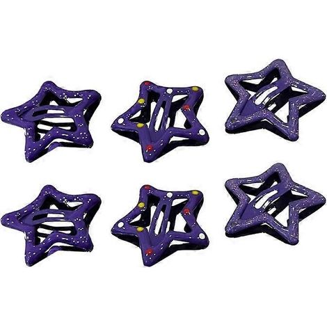 Lot de 6 barrettes étoiles pour bébés, accessoires pour cheveux (1/5)