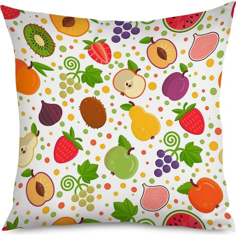 Housse de coussin fruits tropicaux mignons, 60x60 cm (1/5)