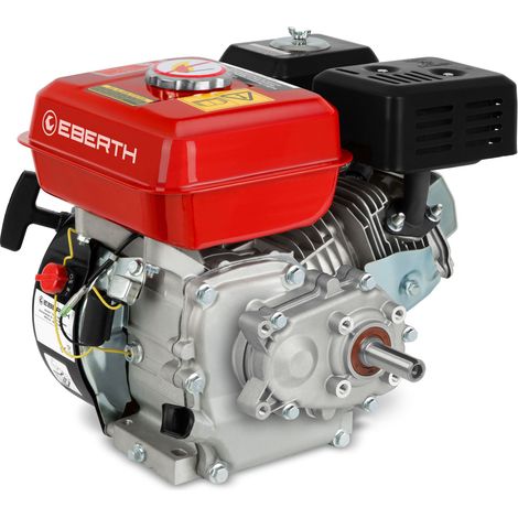 Eberth – Moteur thermique 6,5CV essence 4 temps – Cylindrée 196cc – Réducteur 2:1 – Arbre 19mm pour karting et applications industrielles (1/5)