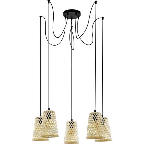 Lampe suspendue en bois Claverdon araignée - 43255 (1/3)