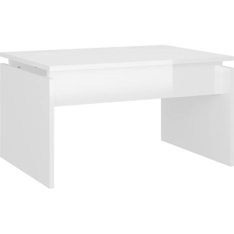Maison Exclusive - Tavolino da Salotto Bianco Lucido 68x50x38 cm Legno Multistrato (1/5)