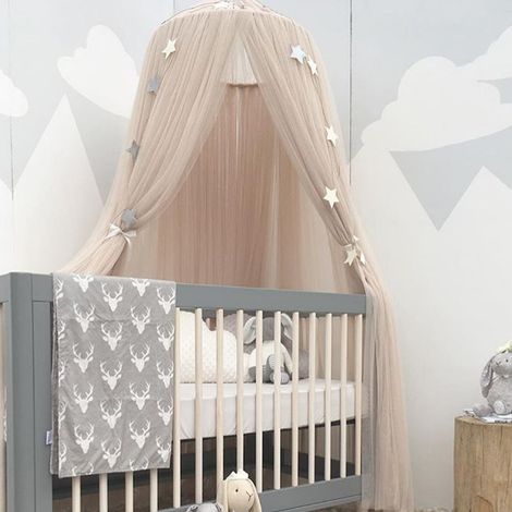 Bed Canopy - Polyester Mosquito Net 240 x 60 cm - Star Decor 270 cm - For Girls Bedroom Decoration - 1 Set (1/5)