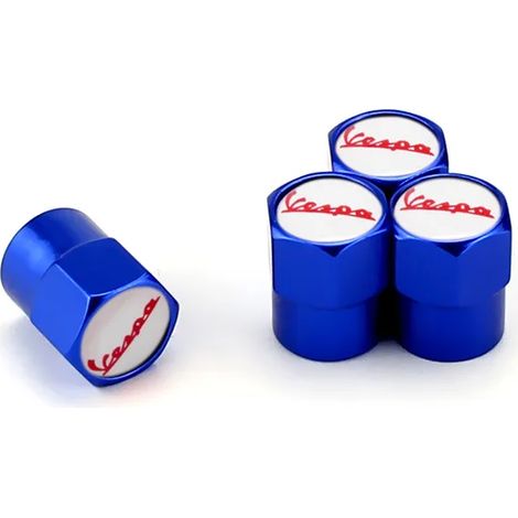(Bleu) Compatible avec GTS300, GTS250, S150, LX150, LXV150, Primavera, Sprint, GTV300, 946, Bellissima et GTS 300 Super Car - Bouchons de valve de pneu (1/5)