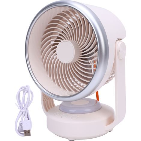 N701Y Desk Air Circulation Fan, Automatic Oscillating and USB-C Rechargeable (1/5)