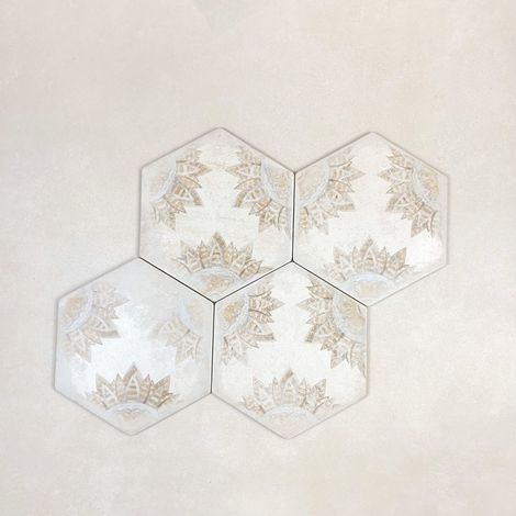 Carrelage Imitation Carreaux de Ciment HABITANIA 21x25 cm Flora (1/2)