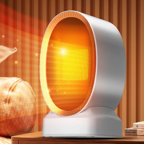Radiateurs électriques d'intérieur : chauffage d'appoint portatif avec ventilateur pour chambre à coucher, salle de bain Mini radiateur de 1 200 watts pour bureau, table, silencieux et pratique, 28 m (1/4)