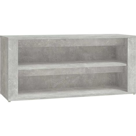 Maison Exclusive - Scarpiera Grigio Cemento 100x35x45 cm in Legno Multistrato (1/5)