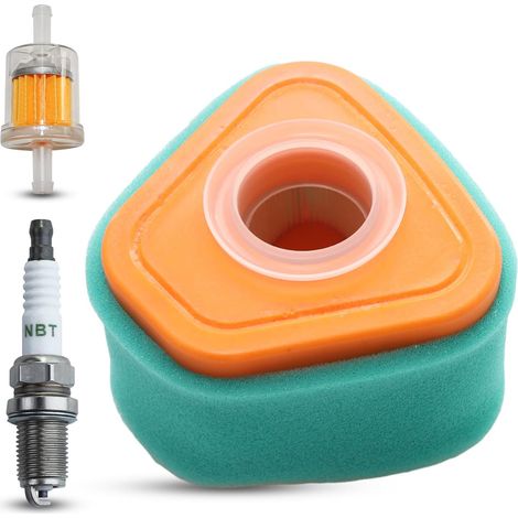 1 Kit Filtre à Air, Pré-filtre, Bougie d'allumage pour Tondeuse à Gazon, Moteur 115P02 123P07 (1/5)